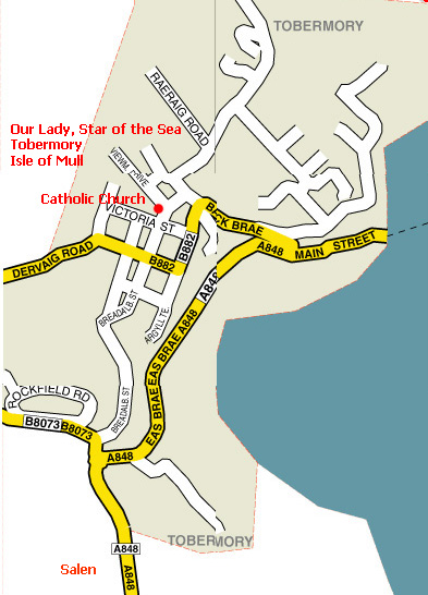 Directions to Catholic
                                          Church Tobermory